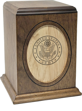 Woodland Oval Army Cremation Urn - Large - IUWC306