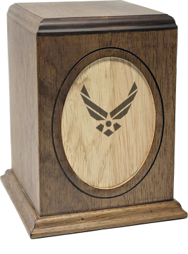 Woodland Oval Air Force Cremation Urn - Large - IUWC308