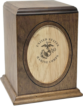 Woodland Oval Marine Corps Cremation Urn - Large - IUWC309