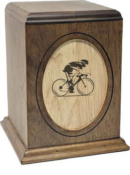 Woodland Oval Cyclist Cremation Urn - Large - IUWC310