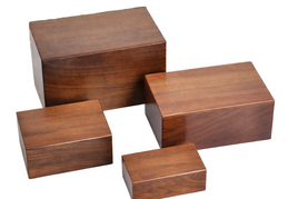 Solid Rosewood Plain Wood Urn  - IUWD100-PLAIN