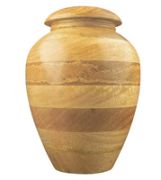 Artistic Infinity Light Round Wooden Urn - IUWDART105