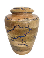 Artistic Infinity Cracked Wood Cremation Urn - IUWDART106
