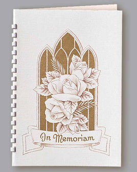 Rose Window Leatherette - Leatherette - Visitor Book - 15 Ring - ST426VR