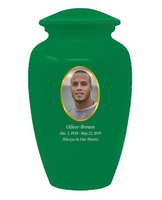 Classic Custom Photo Urn - IUUVP200-LightGreen