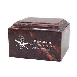 Mahogany Grace Cultured Marble Urn - IUCM814