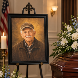 Canvas Memorial Portrait - Black Frame - 16x20