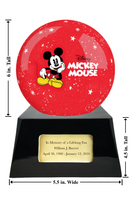 Memorial Fan Urn Base with add on Mickey Sphere - Infant/Child-Sized Small Urn