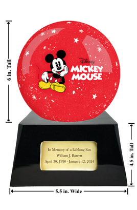 Memorial Fan Urn Base with add on Mickey Sphere - Infant/Child-Sized Small Urn