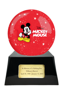 Memorial Fan Urn Base with add on Mickey Sphere