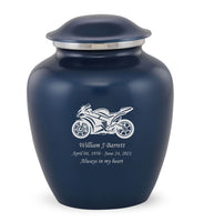 Custom Engraved Ultramarine Elite Grace Cremation Urn - IUGR400