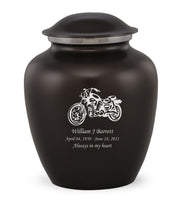 Custom Engraved Charcoal Elite Grace Cremation Urn - IUGR100