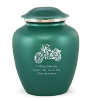 Custom Engraved Green Elite Grace Cremation Urn - IUGR600