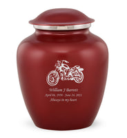 Custom Engraved Crimson Elite Grace Cremation Urn - IUGR300
