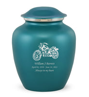 Custom Engraved Teal Elite Grace Cremation Urn - IUGR200