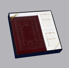 Ornate Burnished Burgundy - Stationery Box Set - ST8558-BX