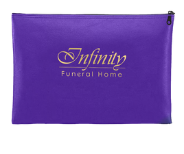 Vinyl Zippered Portfolios - Purple - IUZPPORT100-Purple