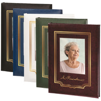 Artistic Picture Frame Memorial Guest Book - 6 Ring - STFB100-Green