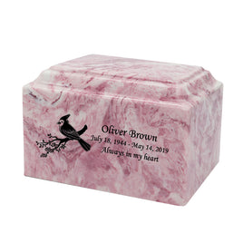 Pink Rose Grace Cultured Marble Urn - IUCM812