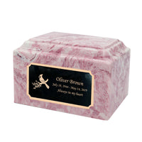 Pink Rose Grace Cultured Marble Urn - IUCM812