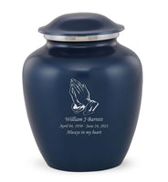 Custom Engraved Ultramarine Elite Grace Cremation Urn - IUGR400