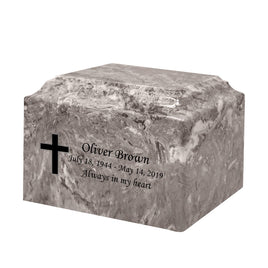 Rocky Grace Cultured Marble Urn - IUCM807