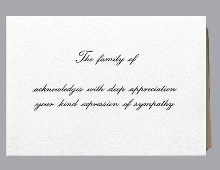 Deep Thanks Acknowledgment Card - ST106-AK| Infinityurns