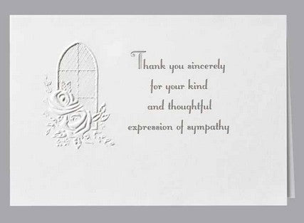 Floral Window Acknowledgment Standard Print Embossed Panel- ST127-AK ...