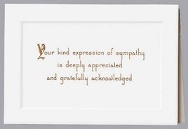 Kind Expression Raised Gold Paneled Acknowledgment- ST206-AK
