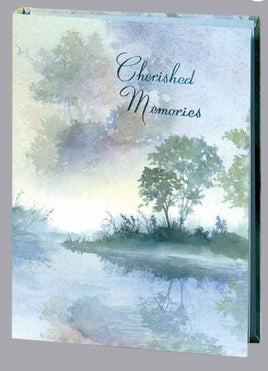 Morning Mist Funeral Guest Book - 6 Ring - ST498-BK