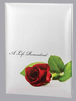Regal Rose Funeral Guest Book - 6 Ring - ST7505-BK