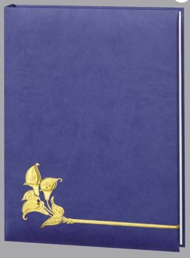 Purple Calla Lily Funeral Guest Book - 6 Ring - ST7510-PBK