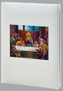 Last Supper Funeral Guest Book - 6 Ring - ST8533-BK