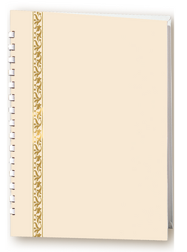 Element line Scroll Memorial Guest Book - 15 Ring - STEL101