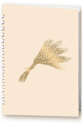 Element line Wheat Fond Memorial Guest Book - 15 Ring - STEL103