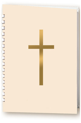 Element line Cross Memorial Guest Book - 15 Ring - STEL104