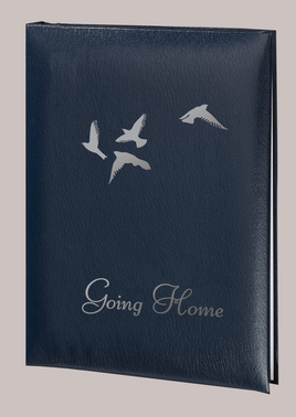 Going Home Memorial Guest Book - 6 Ring-STGR101-Blue