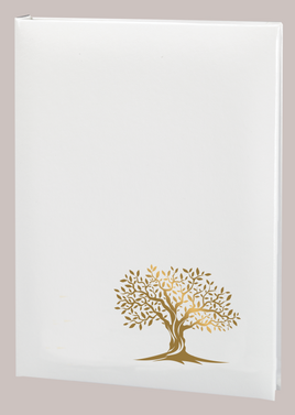 Tree of Life Memorial Guest Book - 6 Ring-STGR102-White