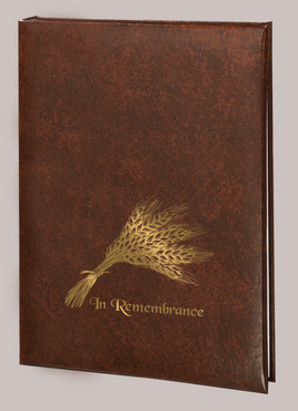Wheat Harvest Memorial Guest Book - 6 Ring-STGR103