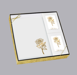 Grace Line Series Rose Stationery Box Set - STGR106-W-BX