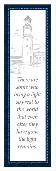 Grace Line Series Lighthouse Bookmark STGR108-BM