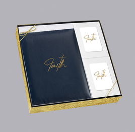 Grace Line Series Faith Navy Stationery Box Set - STGR109-N-BX