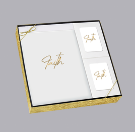 Grace Line Series Faith White Stationery Box Set - STGR109-W-BX