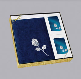 Grace Line Series Blue Pearl Rose Stationery Box Set - STGR111-BX