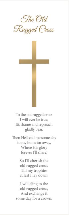 Grace Line Series Golden Cross Bookmark STGR113-BM