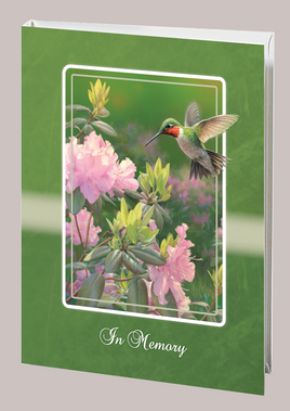 Hummingbird Memorial Guest Book - 6 Ring - STPR104