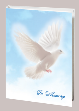 Flying Dove Memorial Guest Book - 6 Ring - STPR106