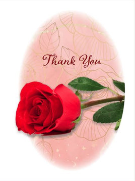 Premium Series Red Rose Acknowledgement Card- STPR110-AK