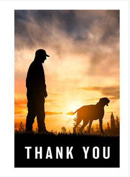 Premium Series Hunter and His Dog Acknowledgement Card- STPR114-AK