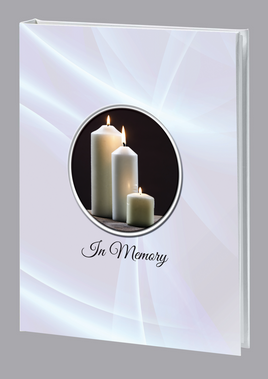 Infinity Candle Memorial Guest Book - 6 Ring - STPR115-BK